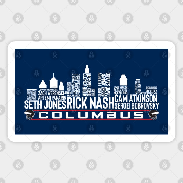 Columbus Hockey Team All Time Legends, Columbus City Skyline Magnet by Legend Skyline